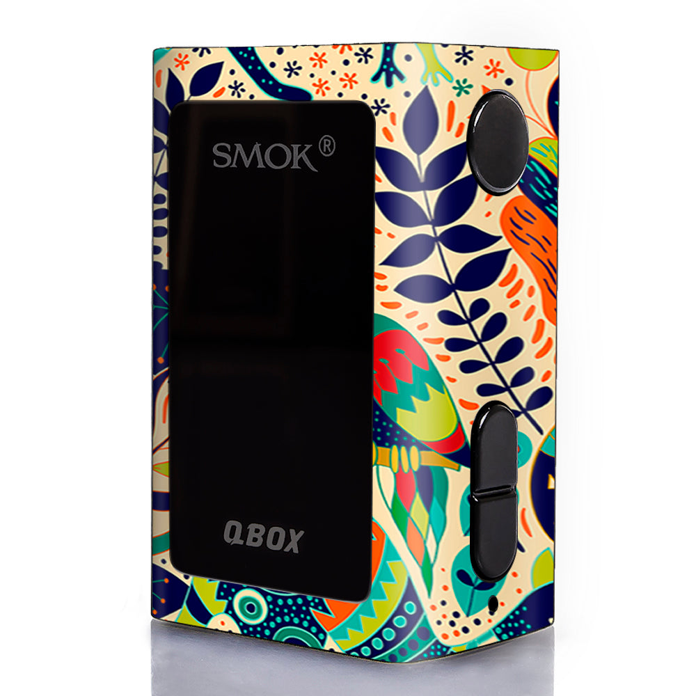  Pop Art Toucan Color Tropical Design Smok Qbox 50w tc Skin