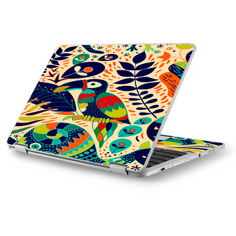  Pop Art Toucan Color Tropical Design Asus Chromebook Flip 12.5" Skin