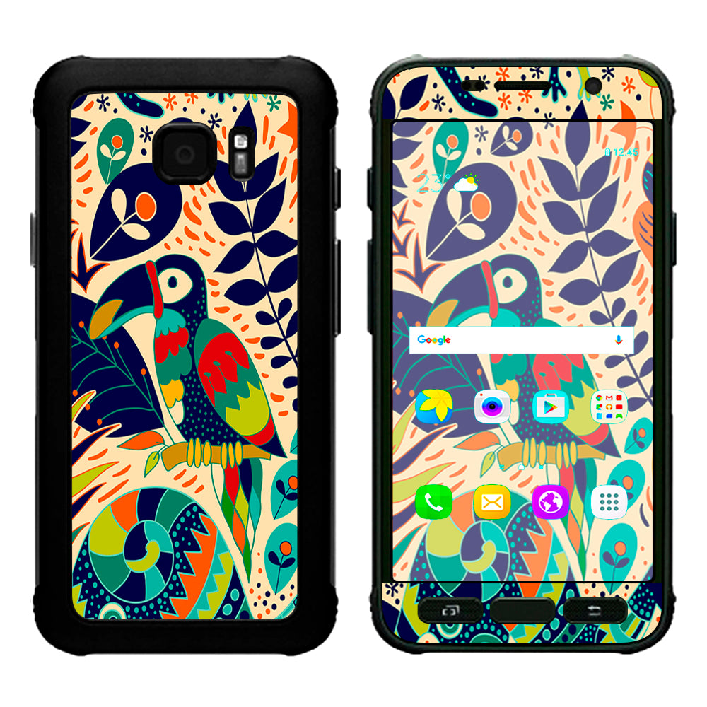  Pop Art Toucan Color Tropical Design Samsung Galaxy S7 Active Skin