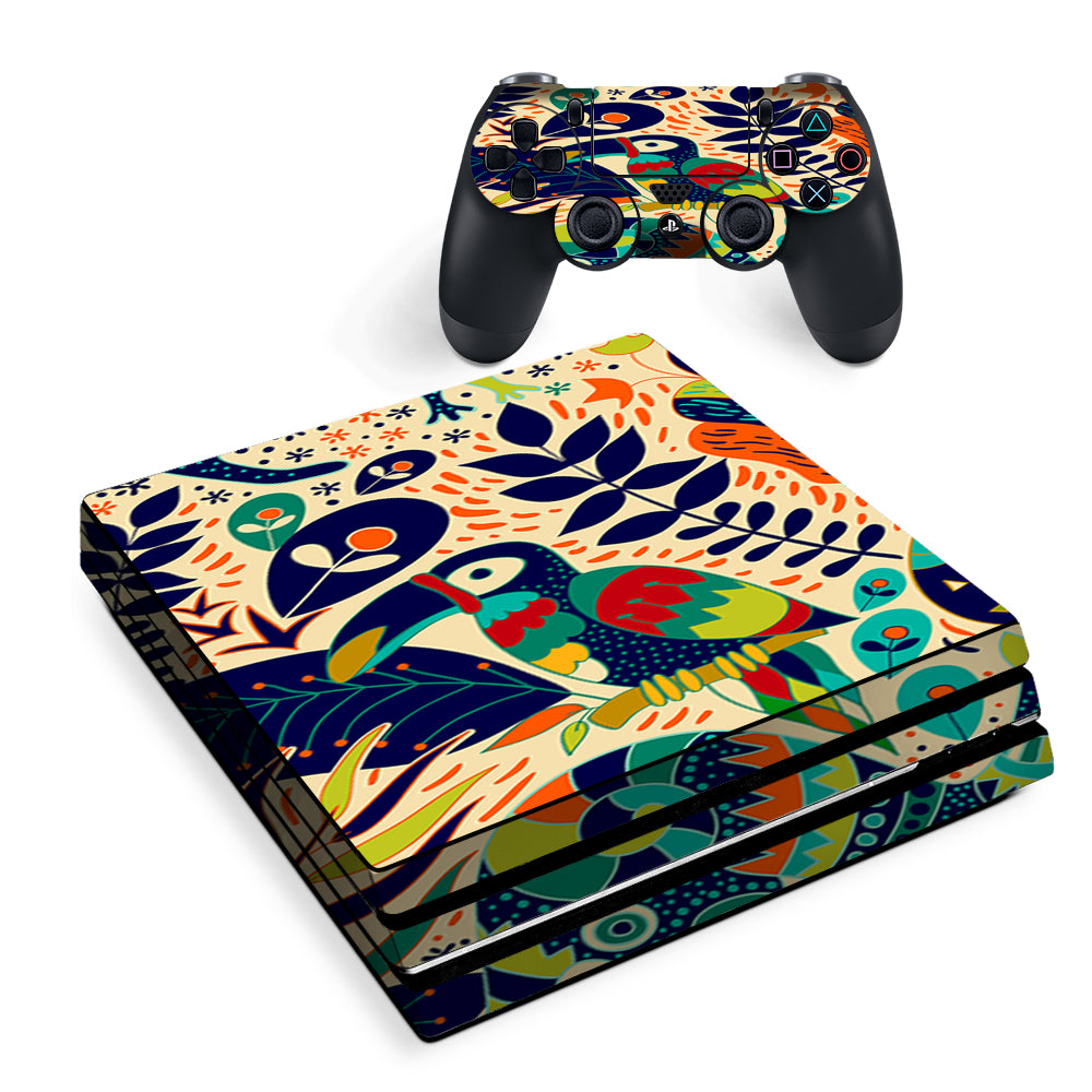 Pop Art Toucan Color Tropical Design Sony PS4 Pro Skin