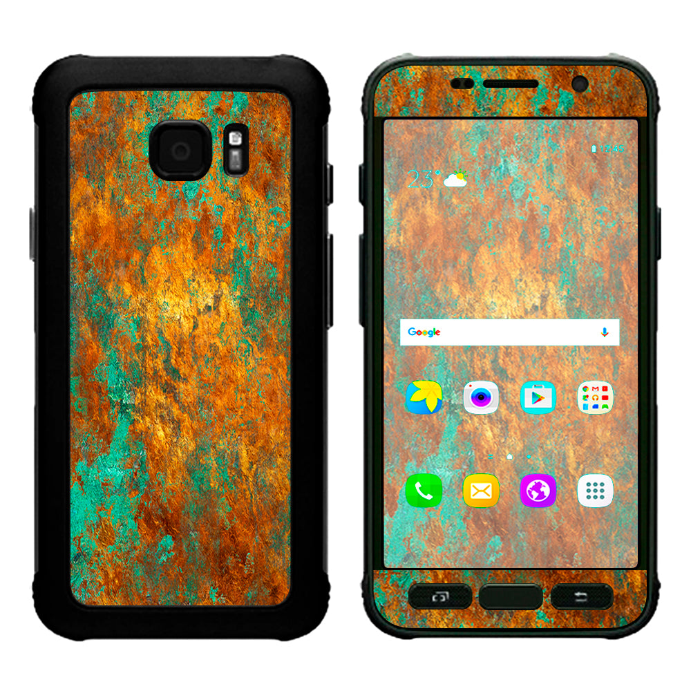  Copper Patina Metal Panel Samsung Galaxy S7 Active Skin