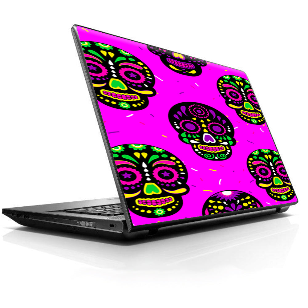  Pink Sugar Skulls Dia De Los Muertos HP Dell Compaq Mac Asus Acer 13 to 16 inch Skin