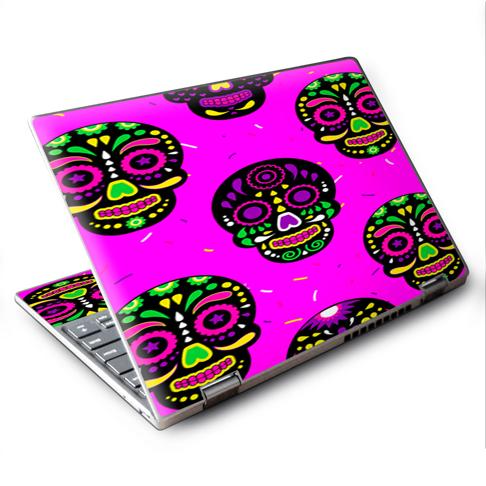 Pink Sugar Skulls Dia De Los Muertos Lenovo Yoga 710 11.6" Skin