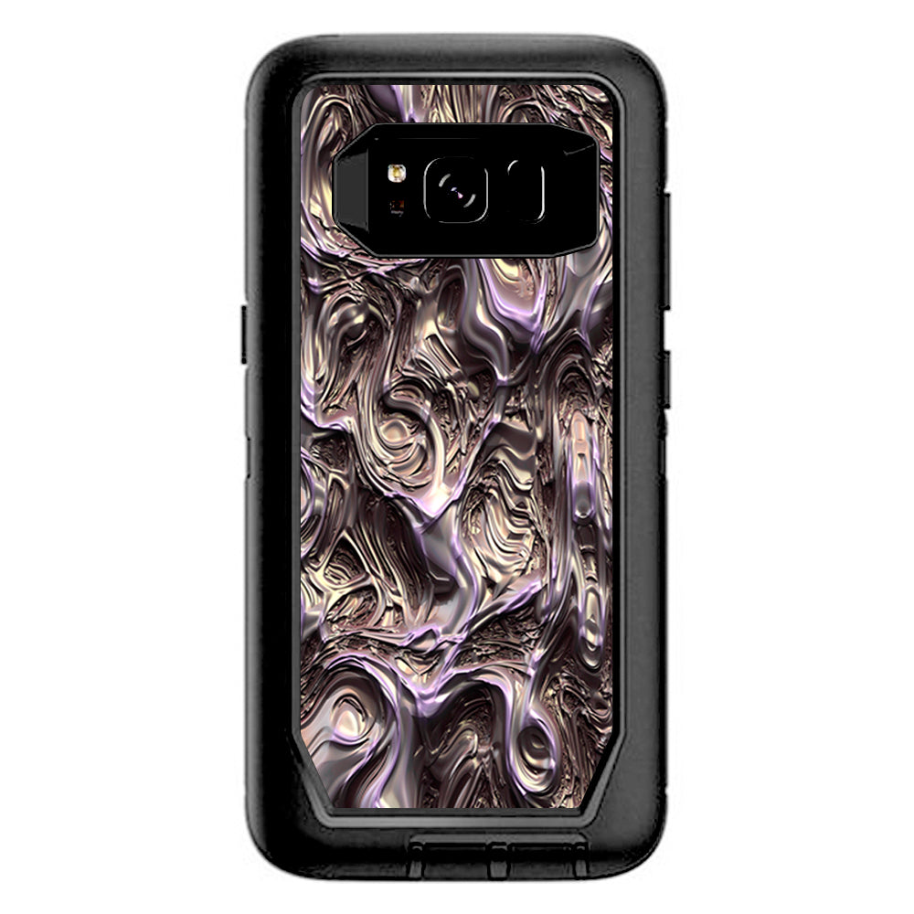  Molten Melted Metal Liquid Formed Terminator Otterbox Defender Samsung Galaxy S8 Skin