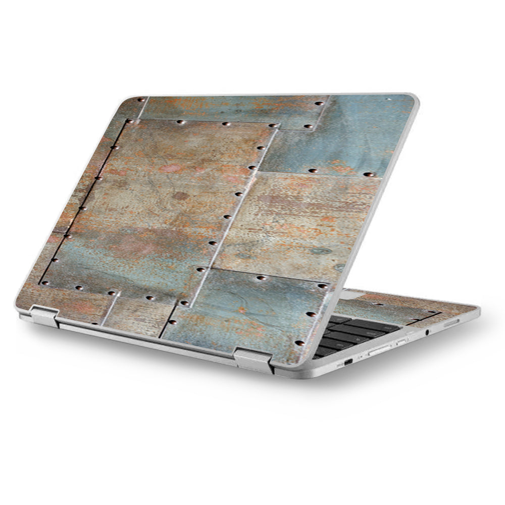  Metal Panel Aircraft Rivets Asus Chromebook Flip 12.5" Skin
