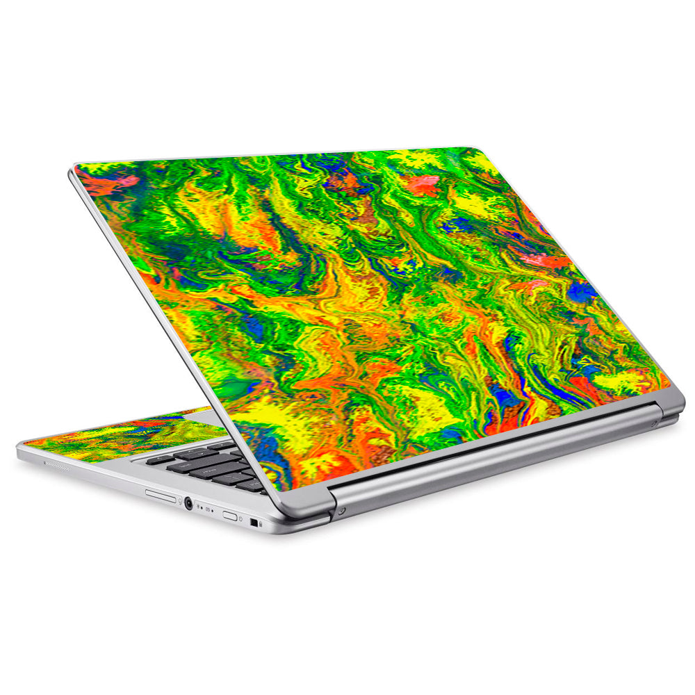  Green Trippy Color Mix Psychedelic Acer Chromebook R13 Skin