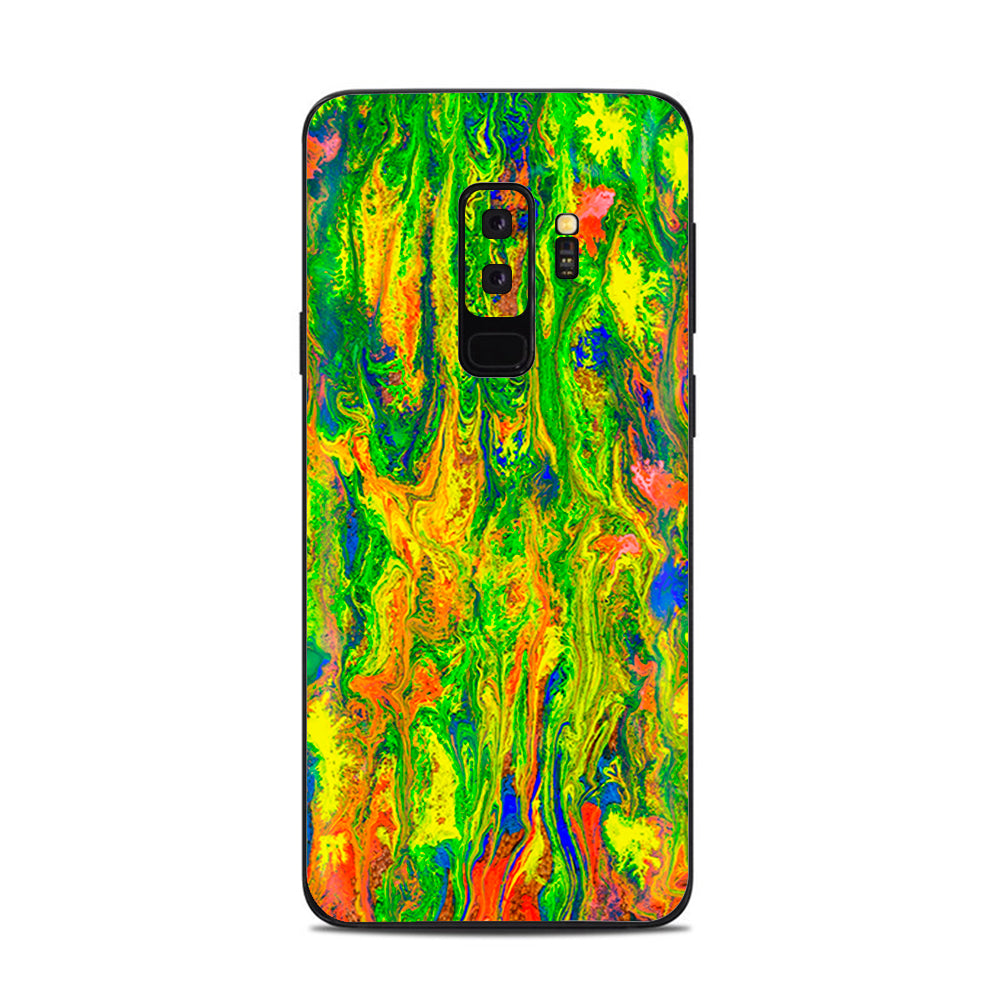  Green Trippy Color Mix Psychedelic Samsung Galaxy S9 Plus Skin