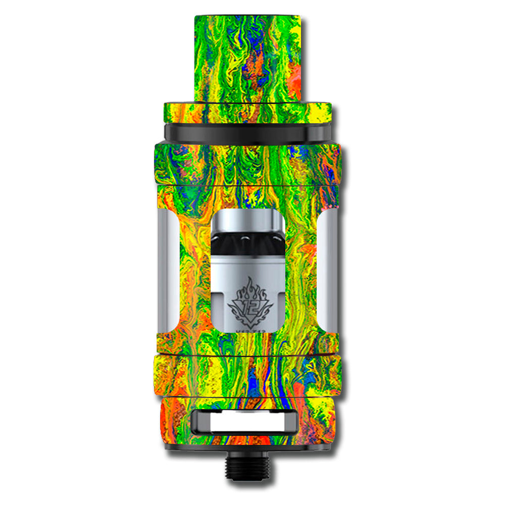  Green Trippy Color Mix Psychedelic Smok TFV12 Cloud King Beast  Skin
