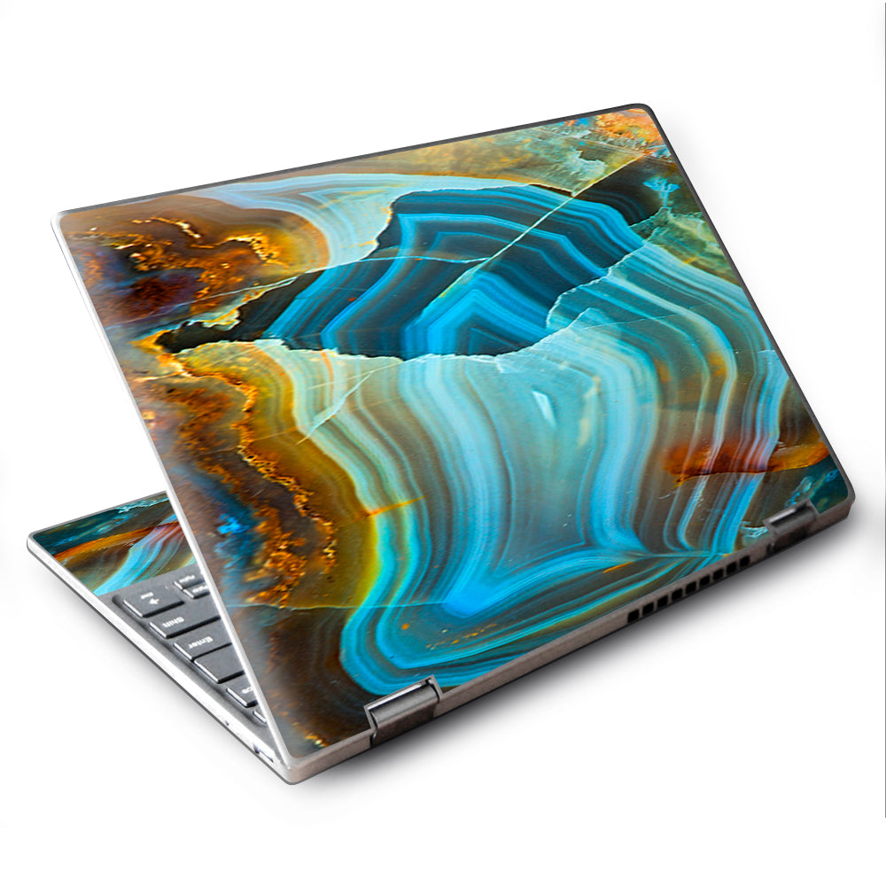  Beautiful Geode Precious Stone Blue Brown Lenovo Yoga 710 11.6" Skin