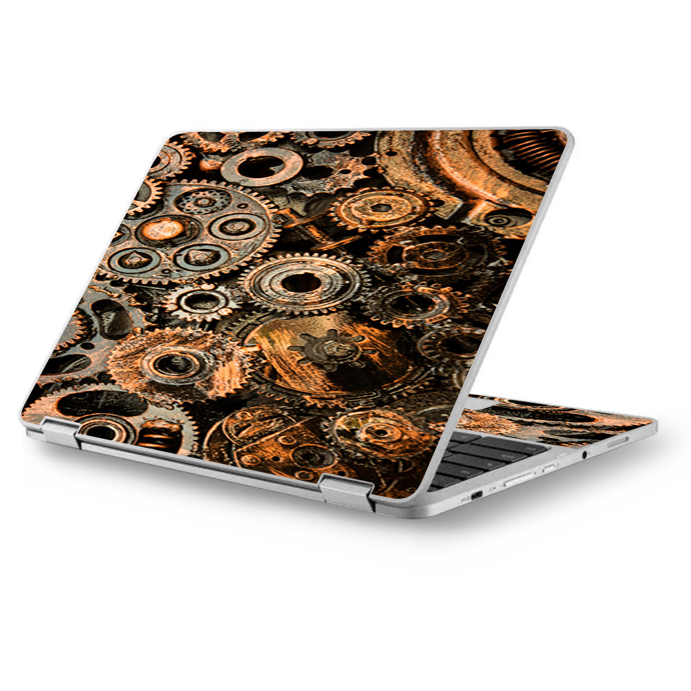  Old Gears Steampunk Patina Asus Chromebook Flip 12.5" Skin