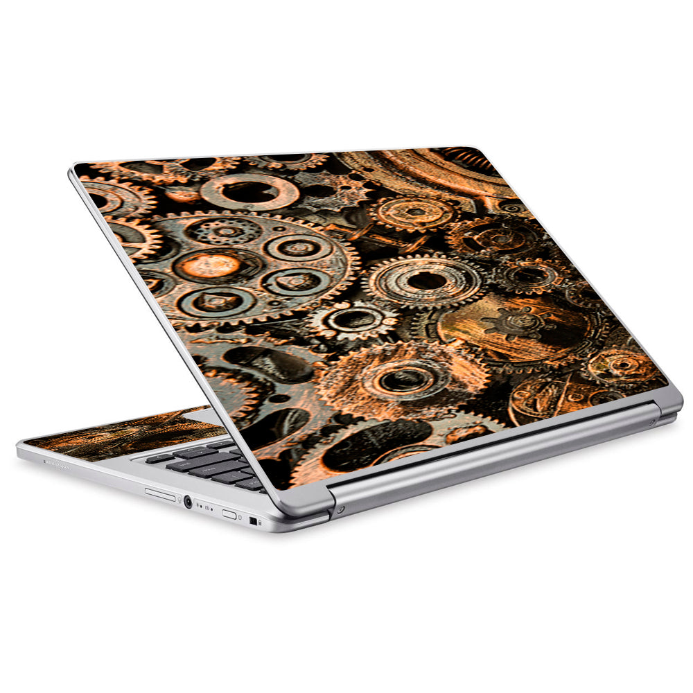  Old Gears Steampunk Patina Acer Chromebook R13 Skin