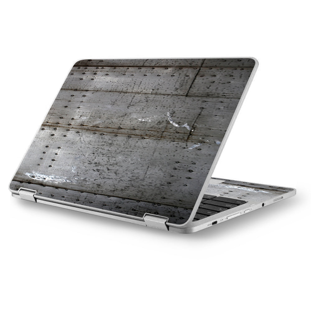  Old Metal Rivets Panels Asus Chromebook Flip 12.5" Skin