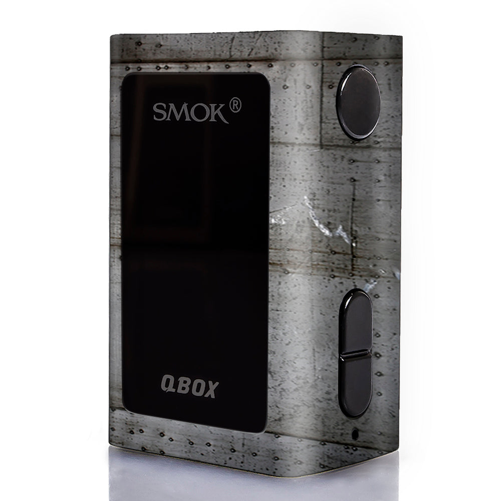  Old Metal Rivets Panels Smok Qbox 50w tc Skin