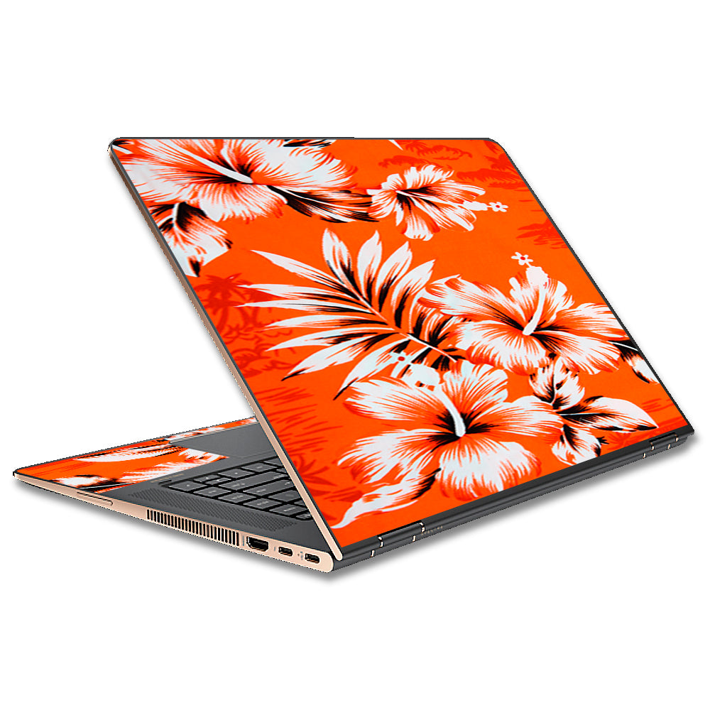 Orange Tropical Hibiscus Flowers HP Spectre x360 15t Skin
