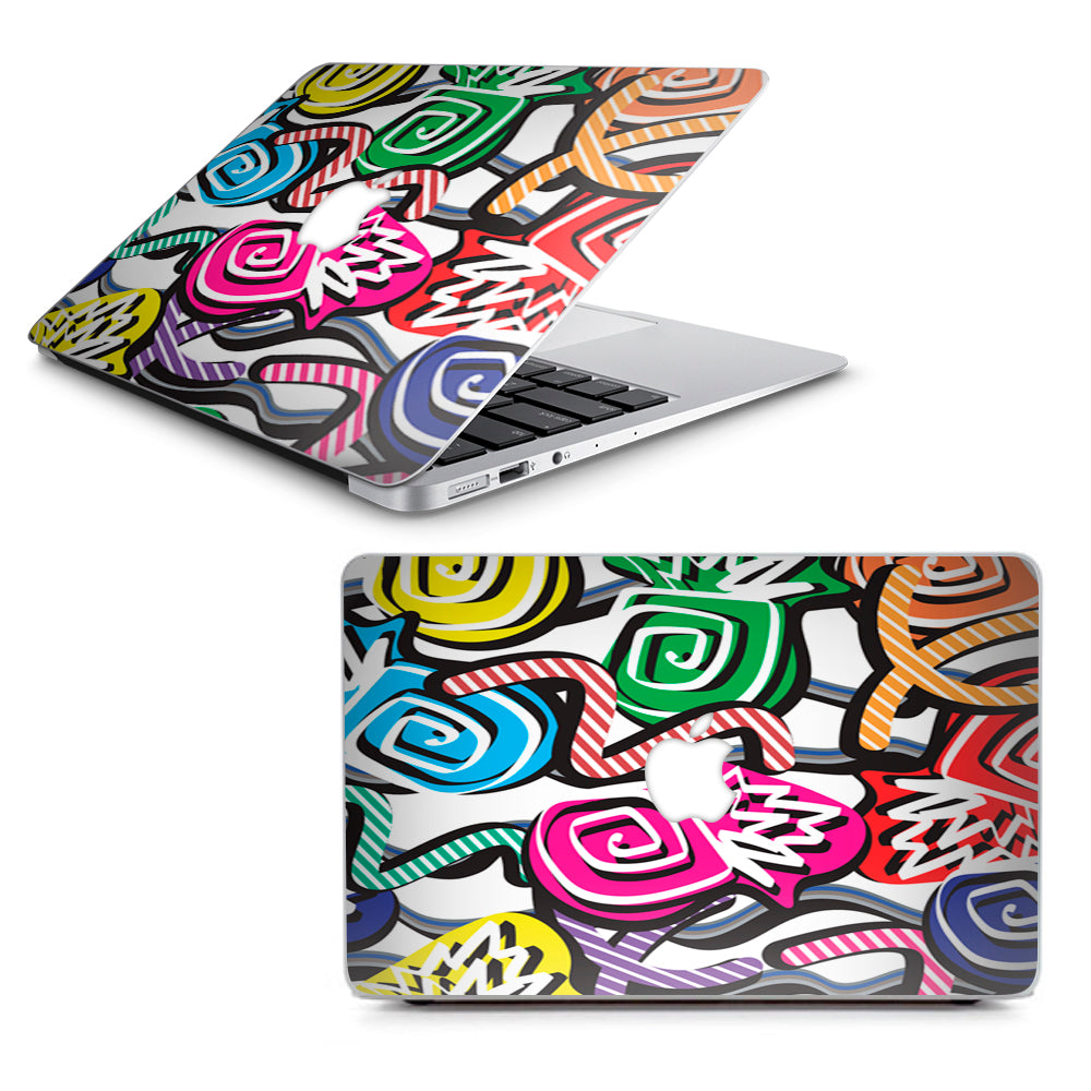  Squiggles Swirls Pop Art Macbook Air 11" A1370 A1465 Skin
