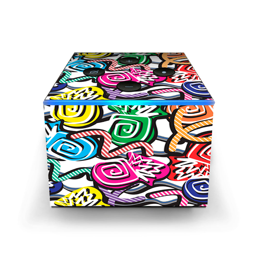  Squiggles Swirls Pop Art Amazon Fire TV Cube Skin