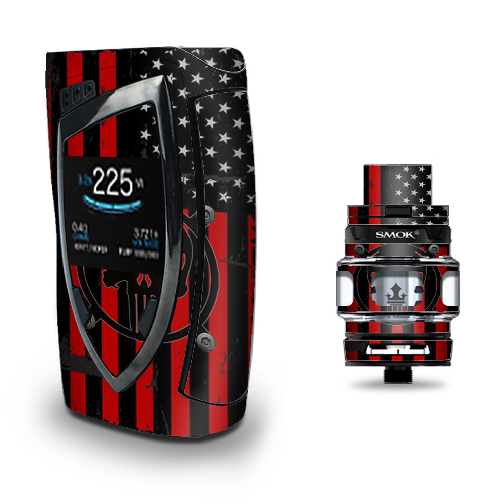  Red American Flag Black Punish Badge Smok Devilkin kit Skin