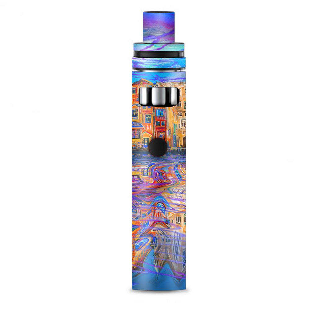  Colorful Oil Painting Water Reflection Town Homes Smok Stick AIO Skin