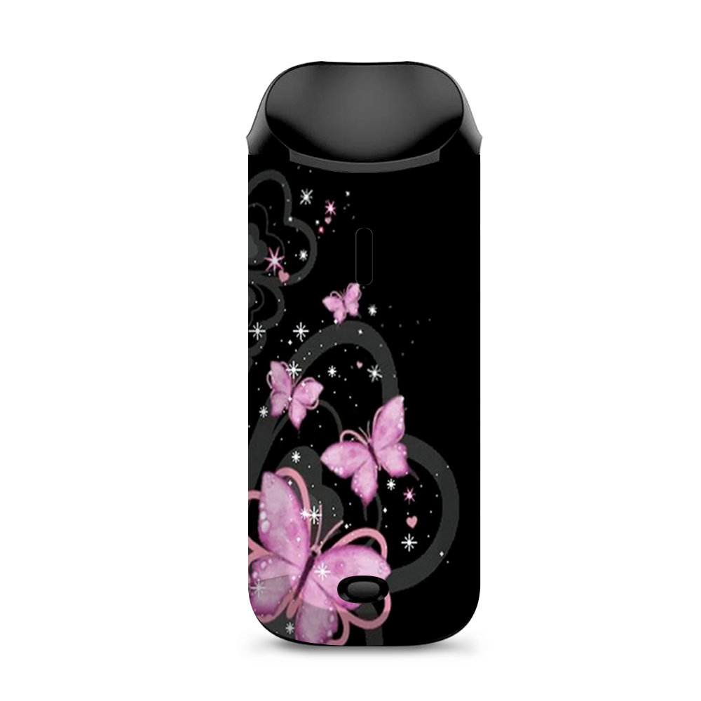  Pink Majestic Butterflies Hearts Vaporesso Nexus AIO Kit Skin