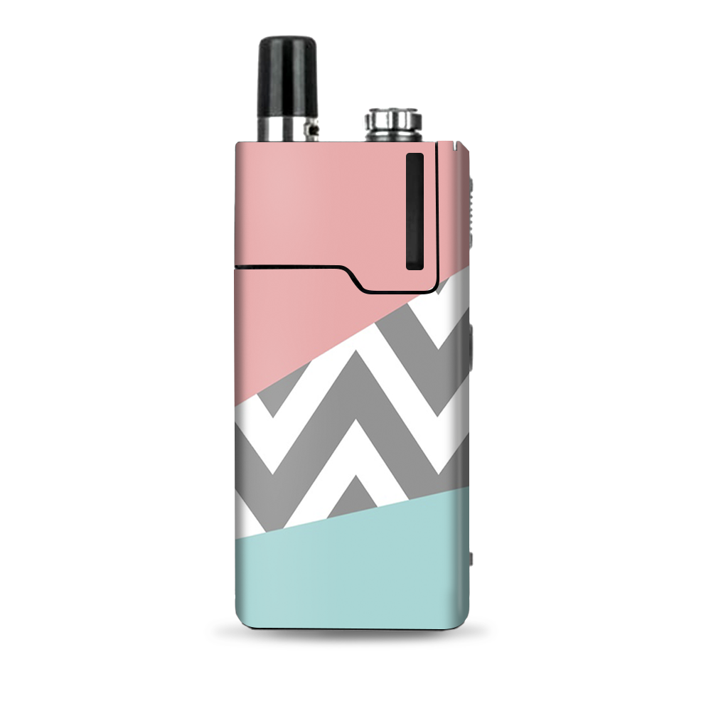  Pink Teal Gray Chevron Pattern Lost Orion Q Skin