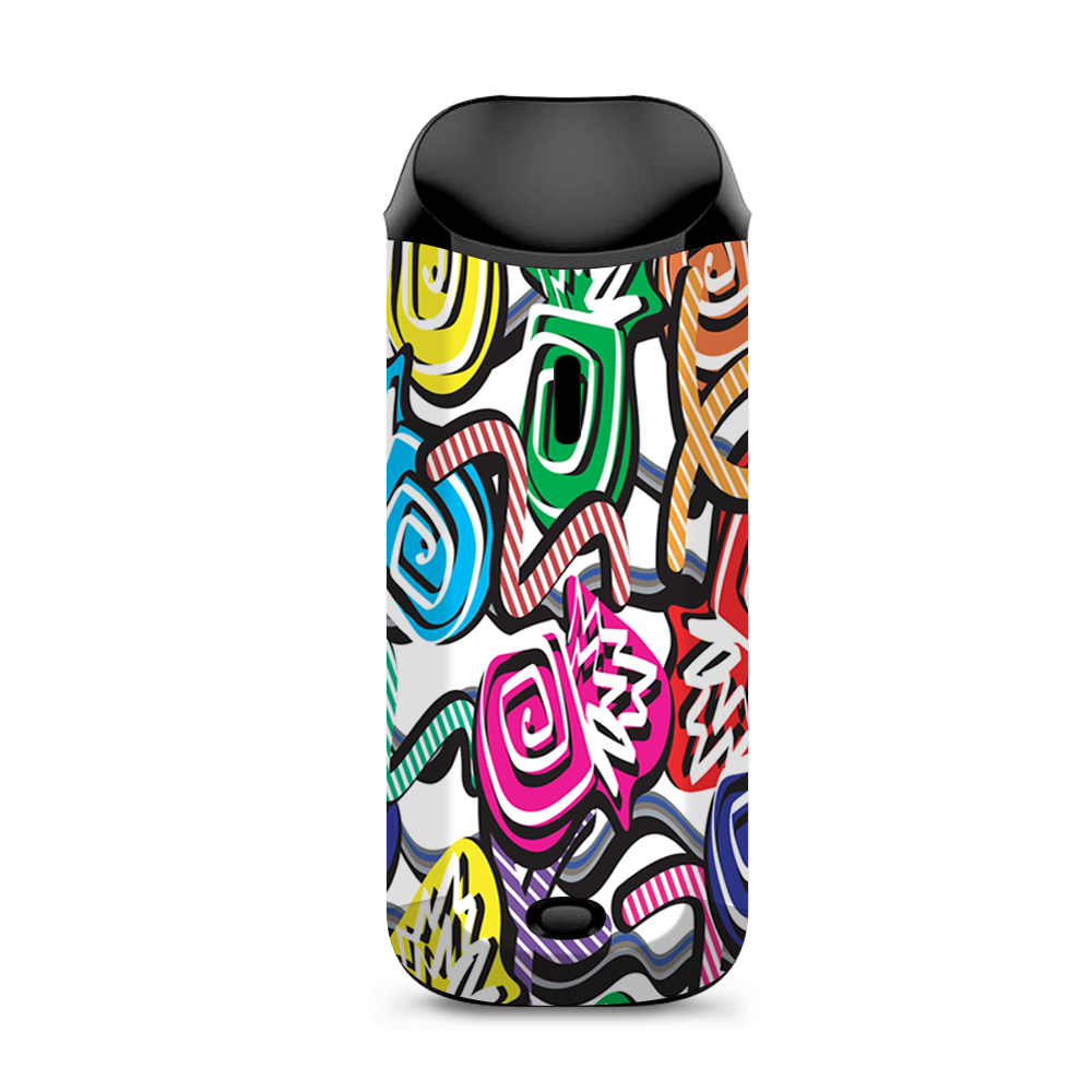  Squiggles Swirls Pop Art Vaporesso Nexus AIO Kit Skin
