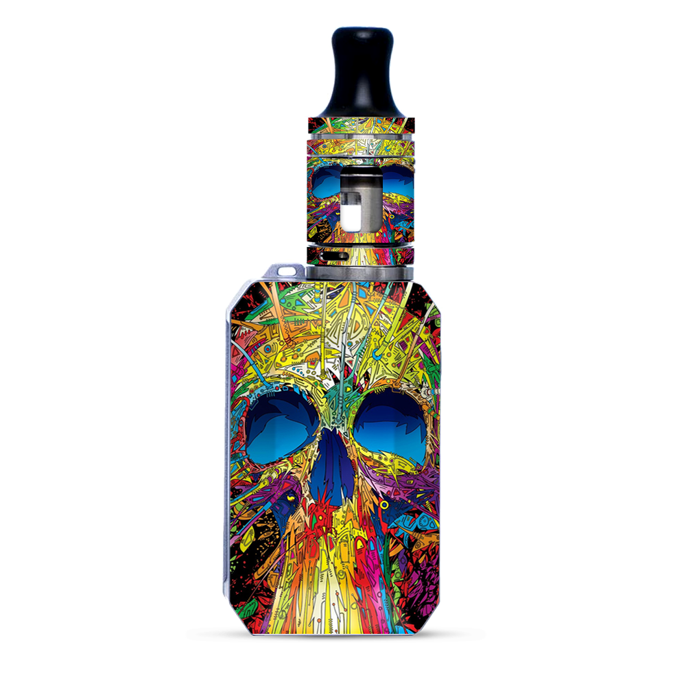 It'S A Skin Decal Vinyl Wrap Compatible With VooPoo Drag Baby Trio /C Olorful Skull 1