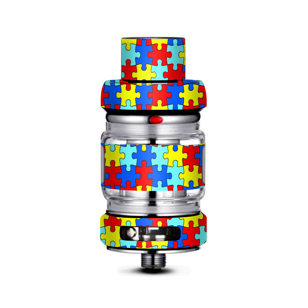  Colorful Puzzle Pieces Autism Freemax Mesh Pro Tank Skin