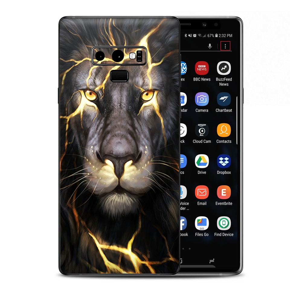 Lion Gold Lightening Fierce Samsung Galaxy Note 9 Skin