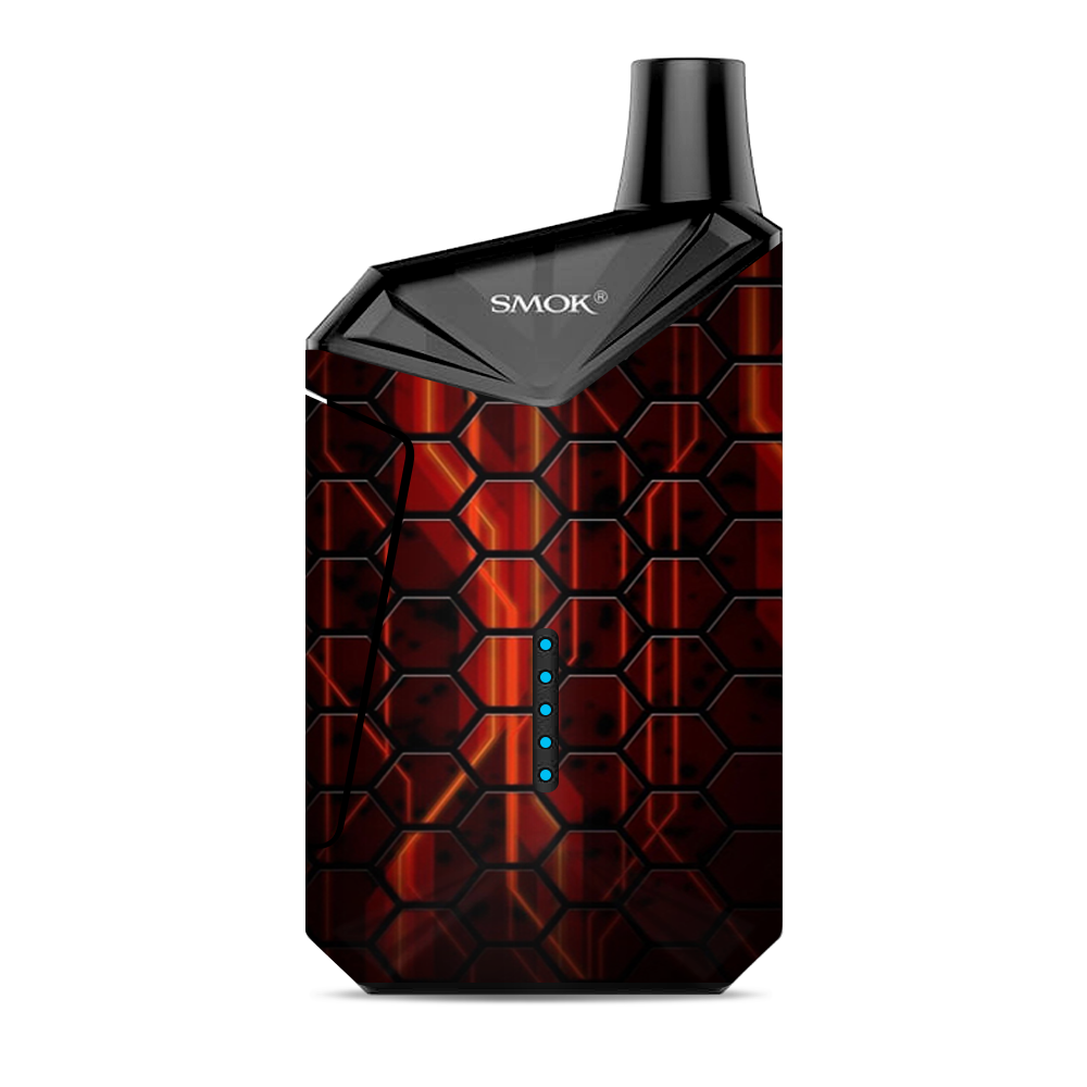  Abstract Red Metal Smok  X-Force AIO Kit  Skin