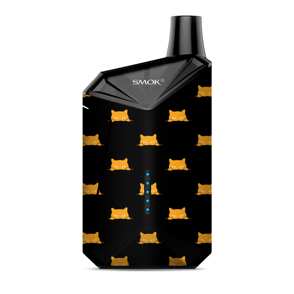 Sneaky Cat Kitten Pattern Gold On Black Smok  X-Force AIO Kit  Skin