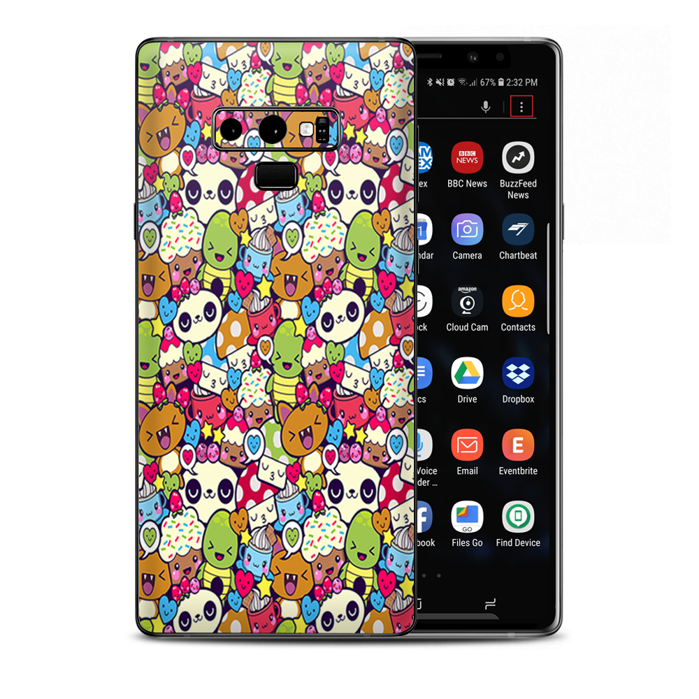 Panda Anime Cartoon Stickerslap Samsung Galaxy Note 9 Skin