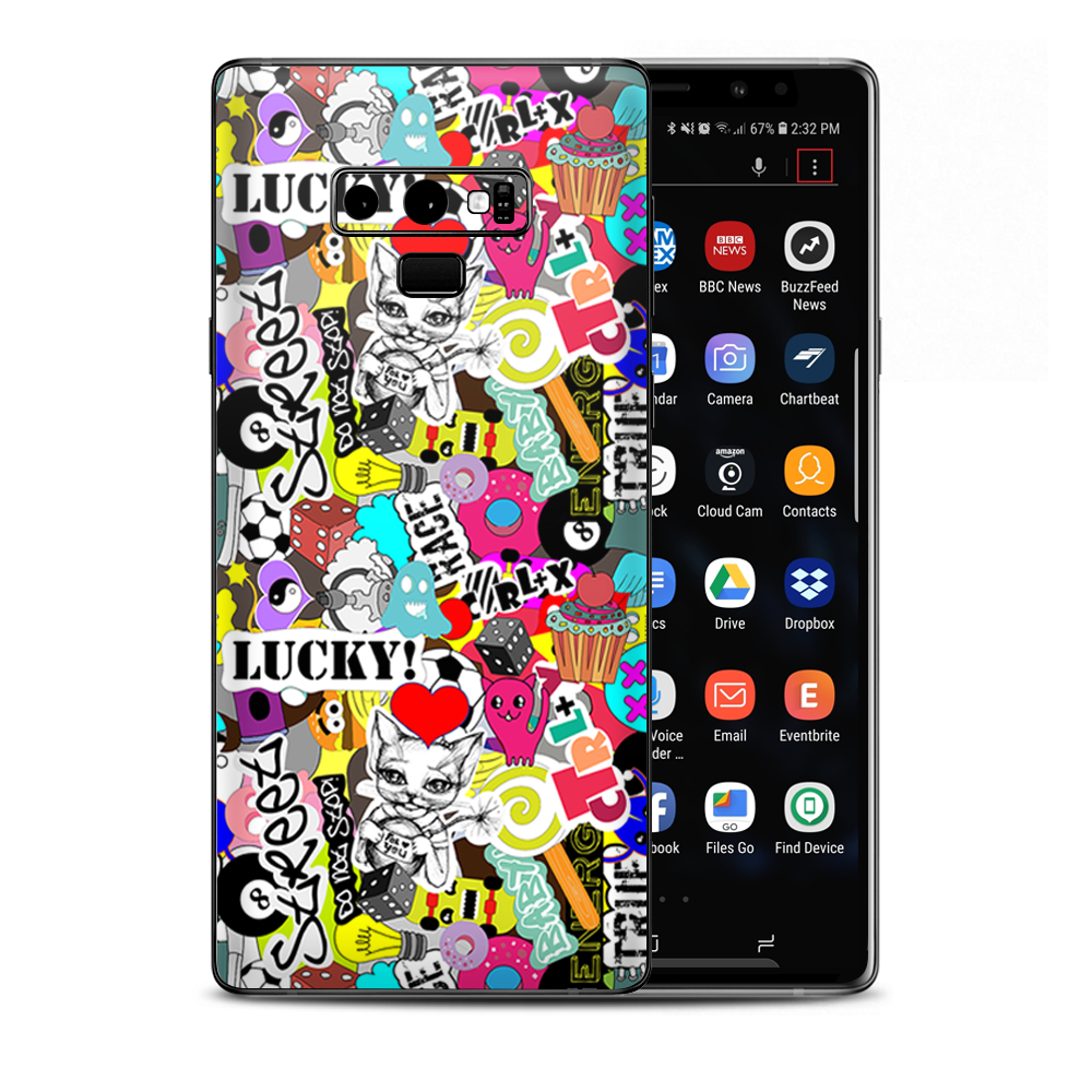Art Lucky Stickerslap Samsung Galaxy Note 9 Skin