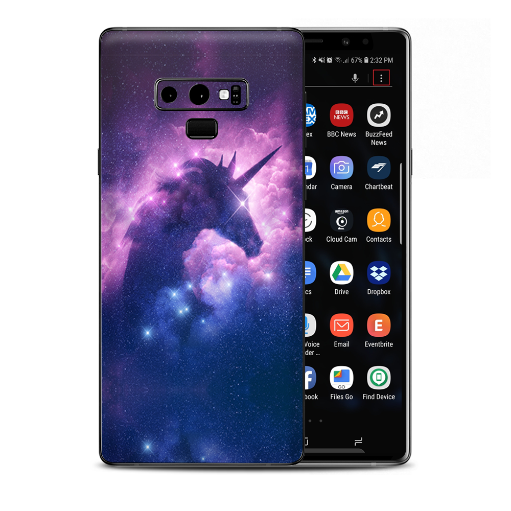 Unicorn Galaxy Cosmic Nebula Samsung Galaxy Note 9 Skin