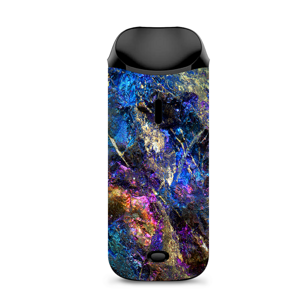  Chalcopyrite Colorful Purple Glass Rock Crystal Vaporesso Nexus AIO Kit Skin