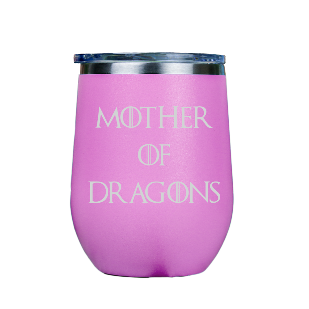 Mother of Dragons - Pink Stainless Steel Stemless Wine Tumbler