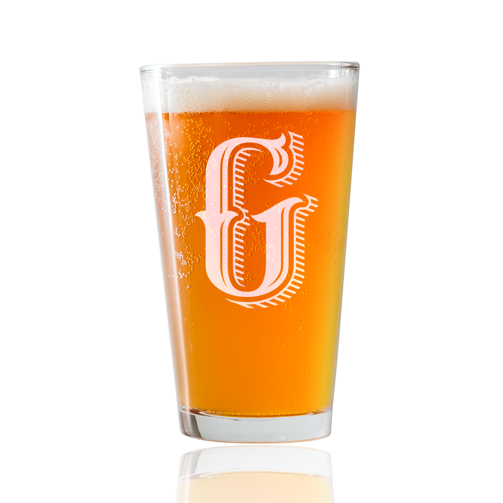 Monogram G  Beer Pint Glass