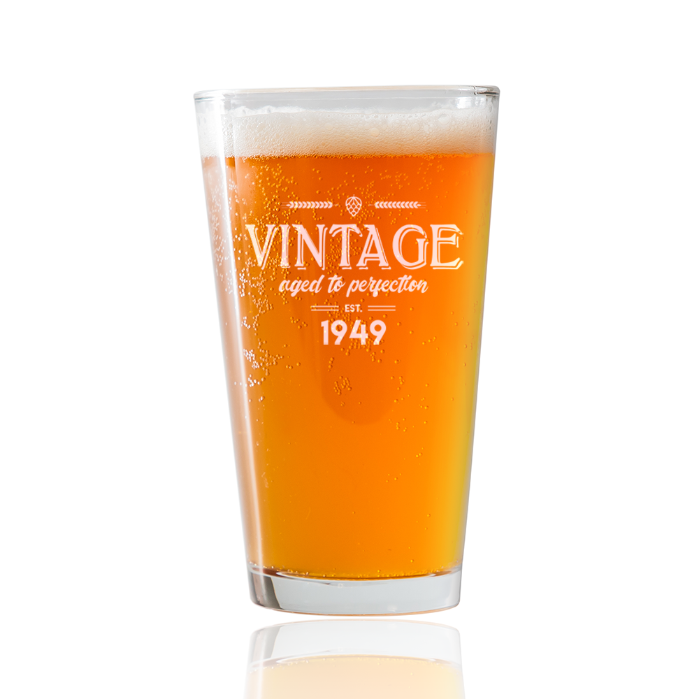 Vintage 1949 Beer Pint Glass