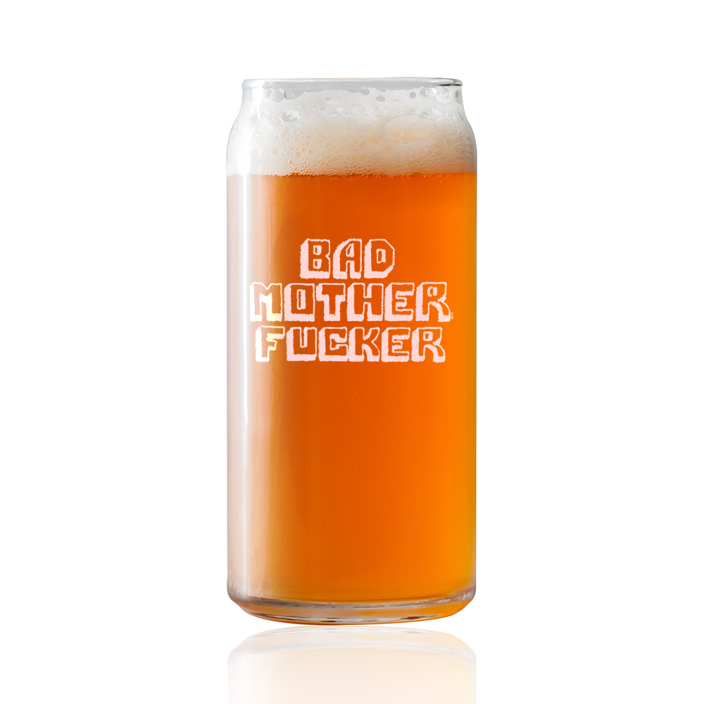 Bad Mother Fker  Beer Pint Glass