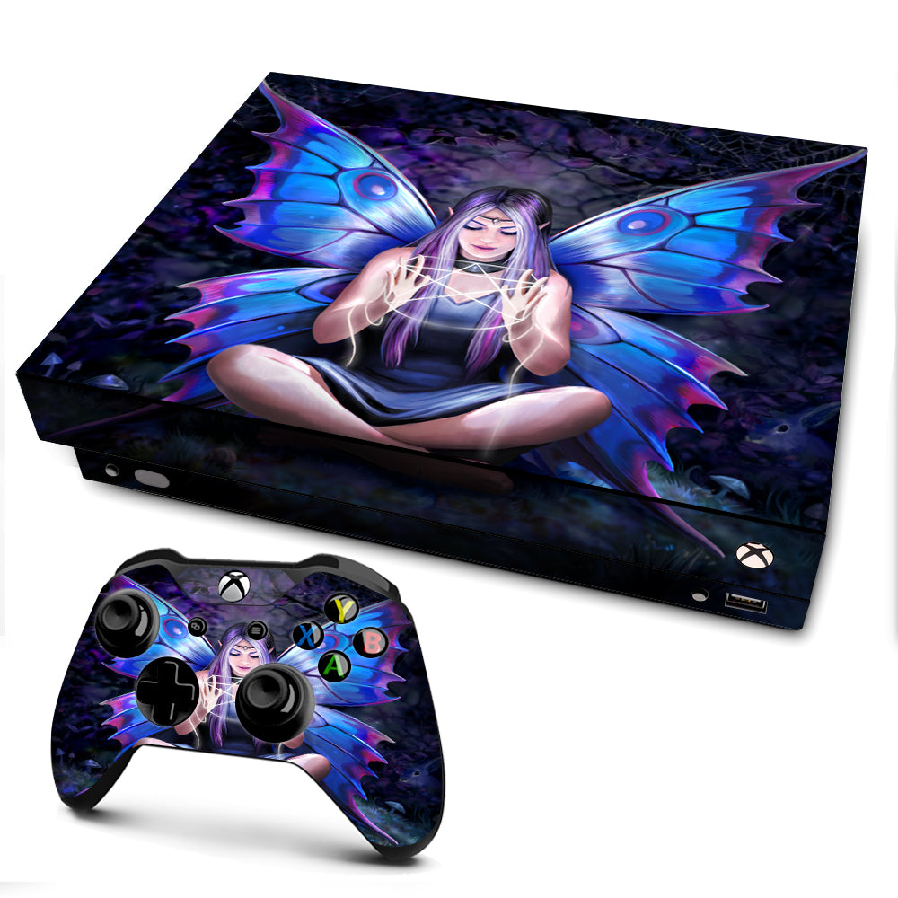 Anne Stokes Spell Weaver | Skin Decal Vinyl Wrap for xBox One X Console & Controller