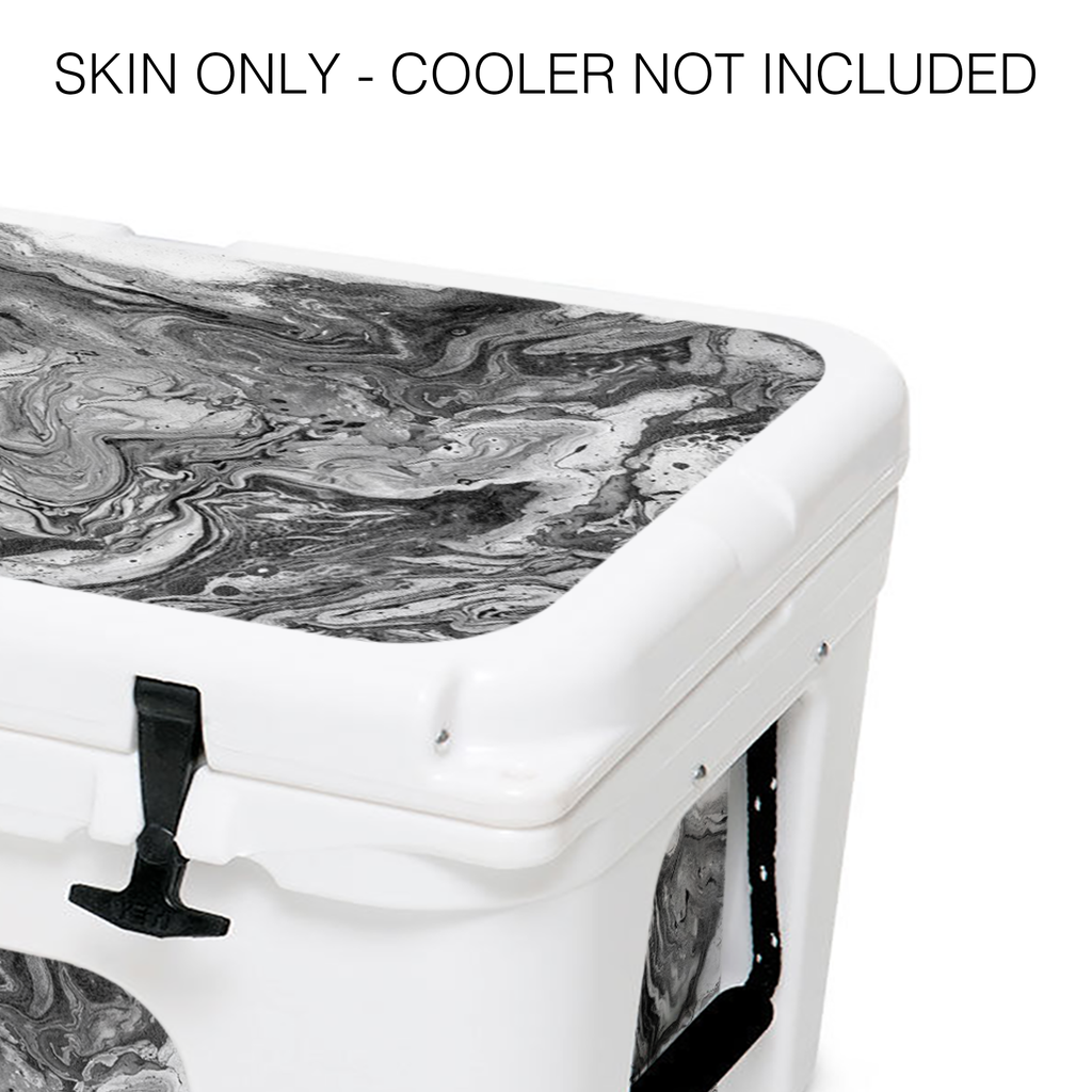 Black and White Marble Swirl | YETI 45qt Cooler Skin