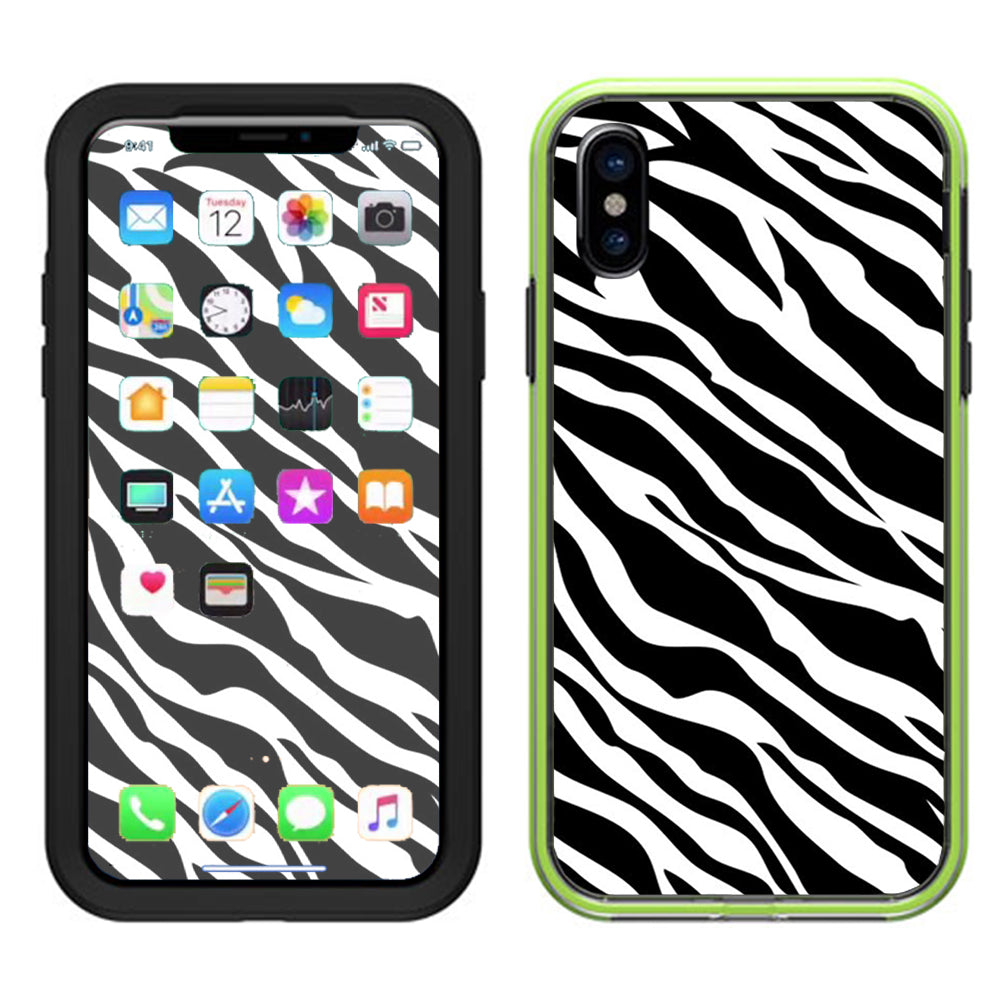 Zebra Pattern Lifeproof Slam Case iPhone X Skin