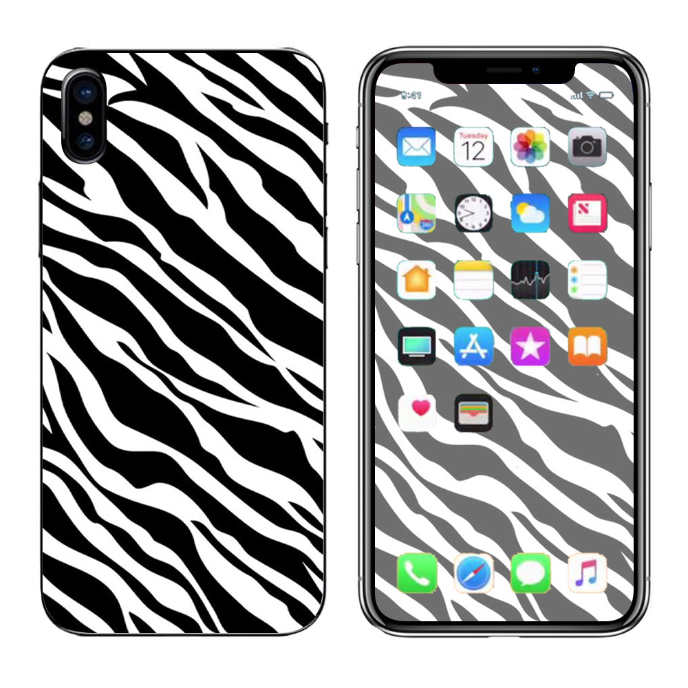  Zebra Pattern Apple iPhone X Skin