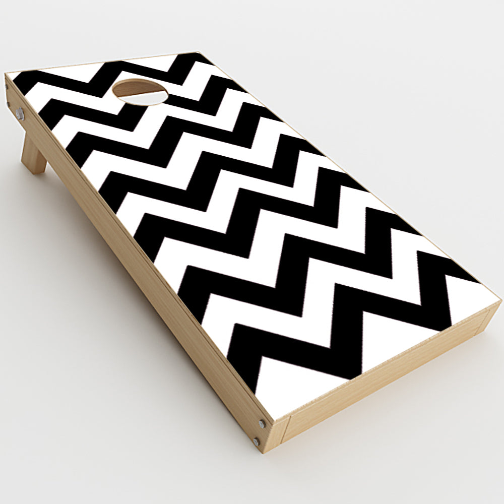  Black Chevron Cornhole Game Boards  Skin