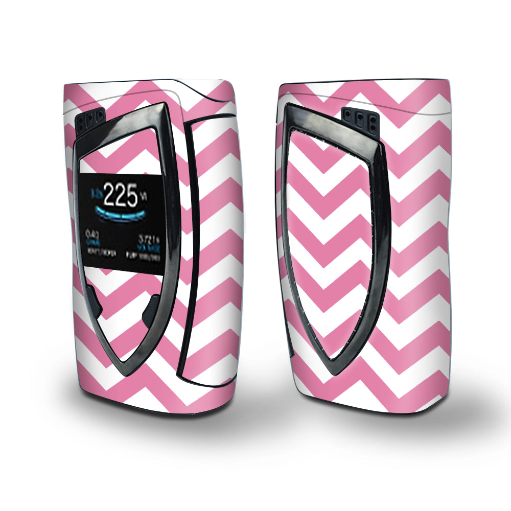 Skin Decal Vinyl Wrap for Smok Devilkin Kit 225w Vape (includes TFV12 Prince Tank Skins) skins cover / Pink Chevron