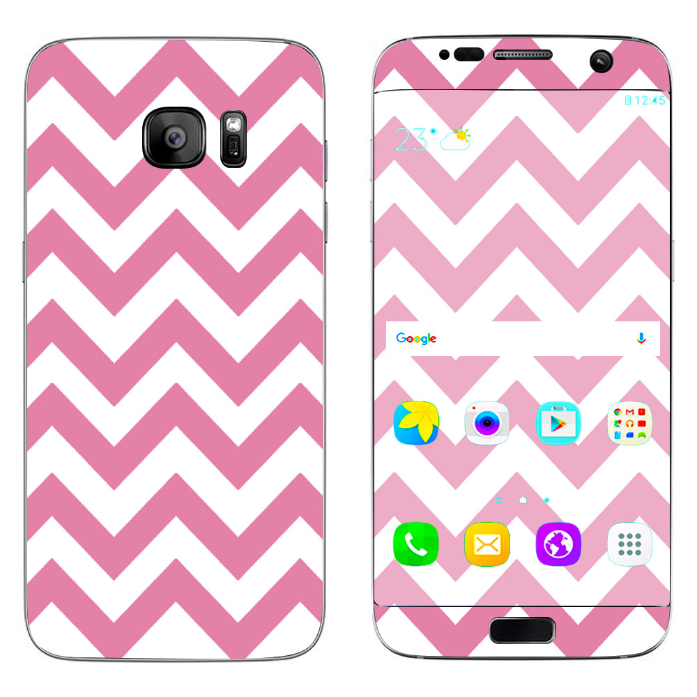  Pink Chevron Samsung Galaxy S7 Edge Skin