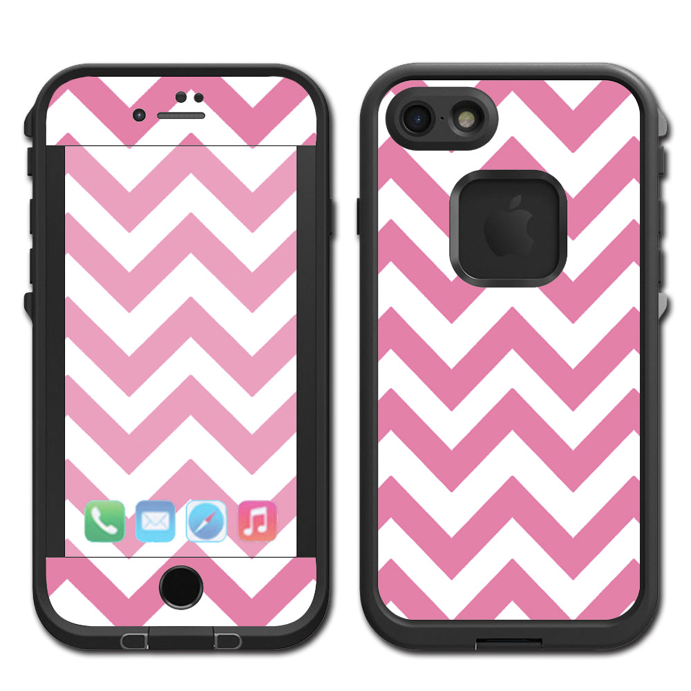  Pink Chevron Lifeproof Fre iPhone 7 or iPhone 8 Skin