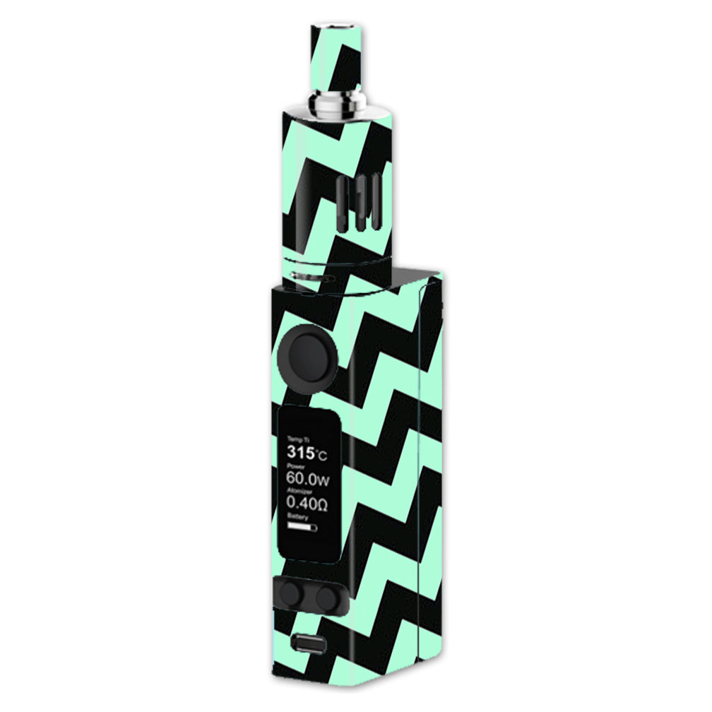  Teal And Black Chevron Joyetech Evic VTC Mini Skin