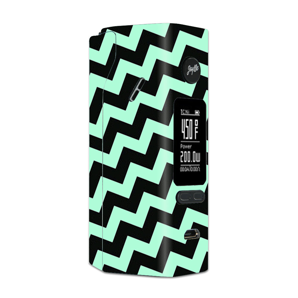  Teal And Black Chevron Wismec Reuleaux RX 2/3 combo kit Skin