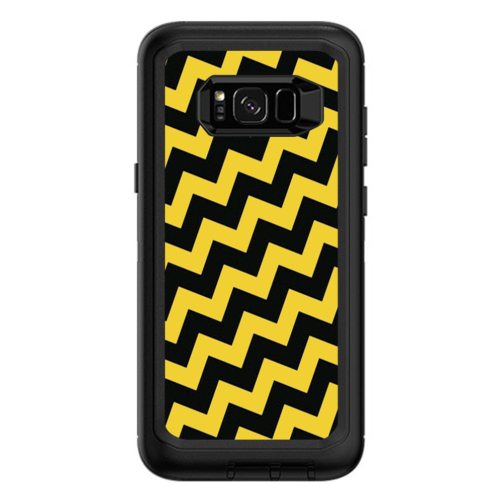  Yellow And Black Chevron Otterbox Defender Samsung Galaxy S8 Plus Skin