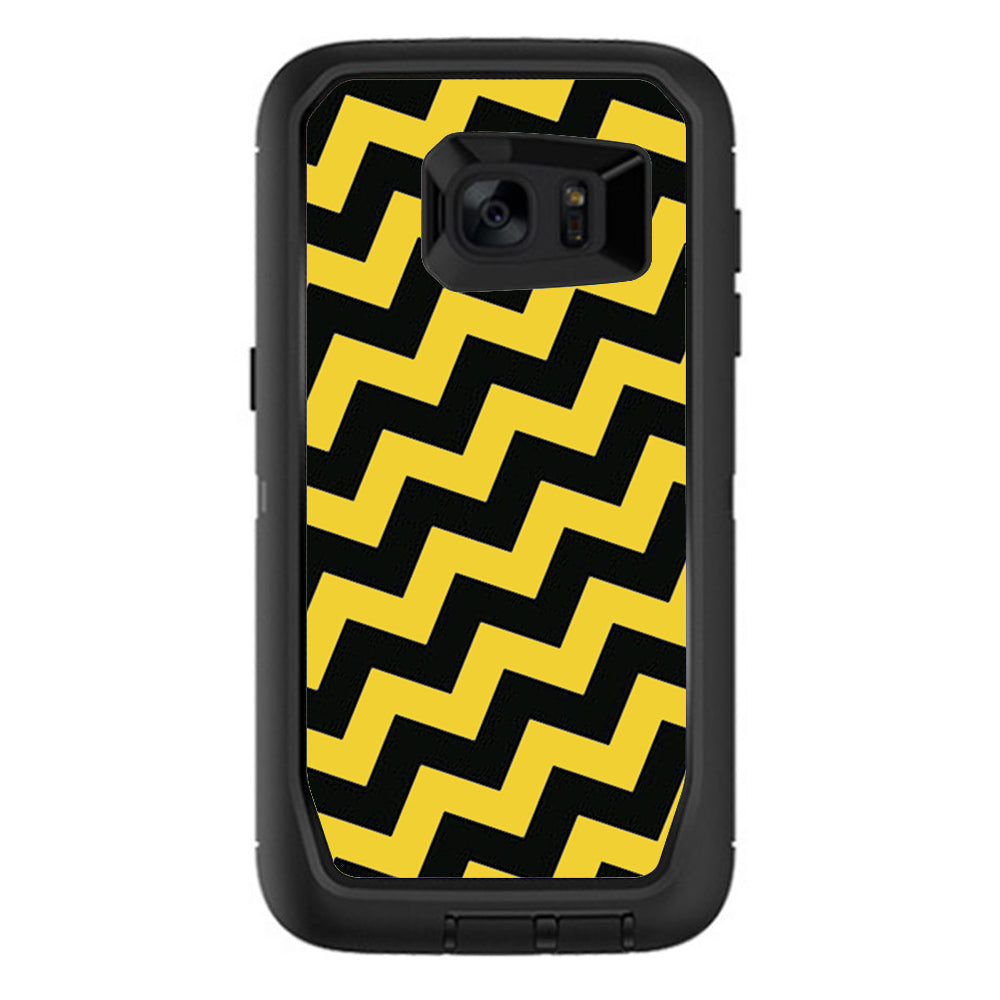  Yellow And Black Chevron Otterbox Defender Samsung Galaxy S7 Edge Skin